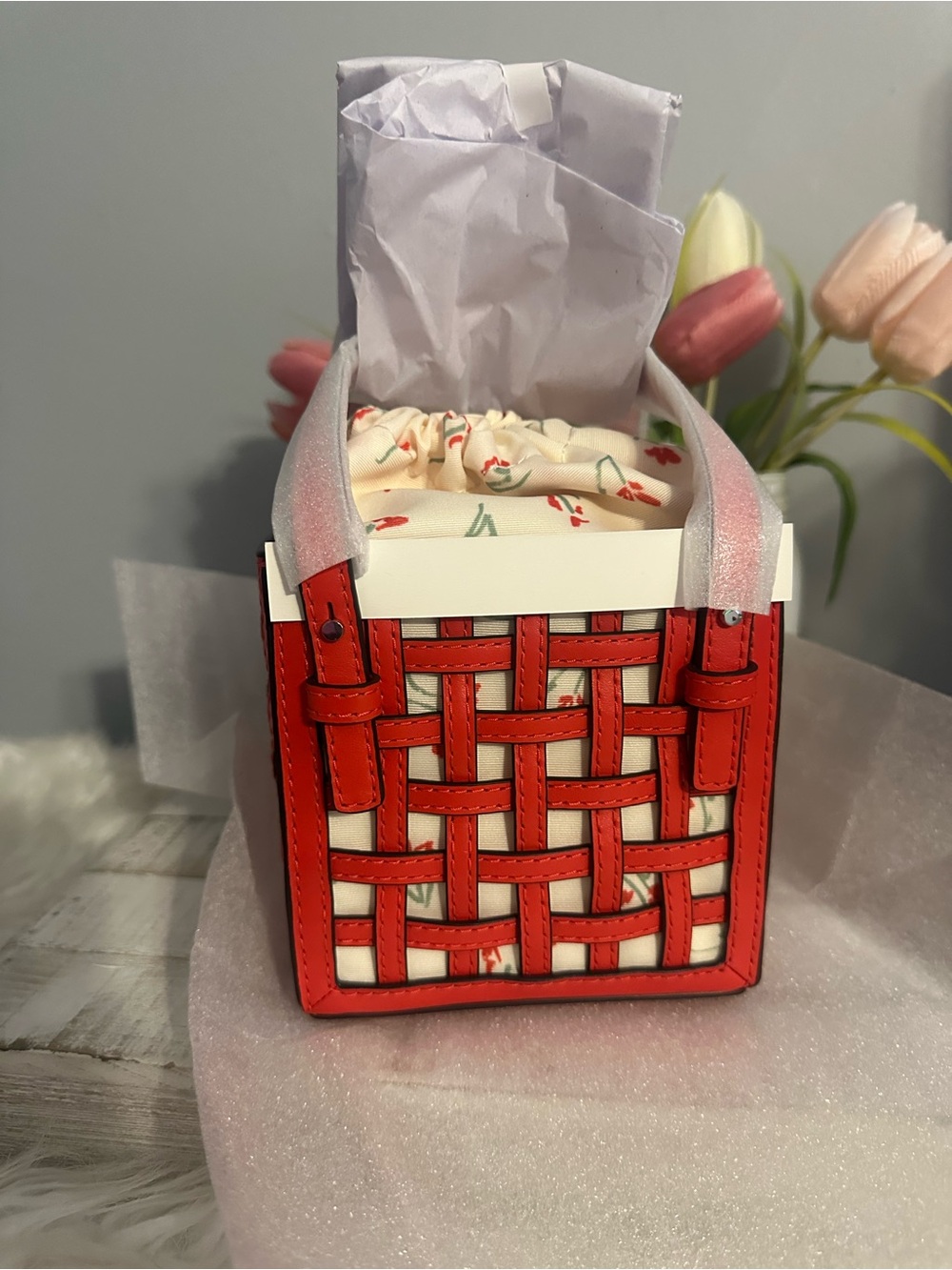 Nwt Kate spade woven basket herloom bag